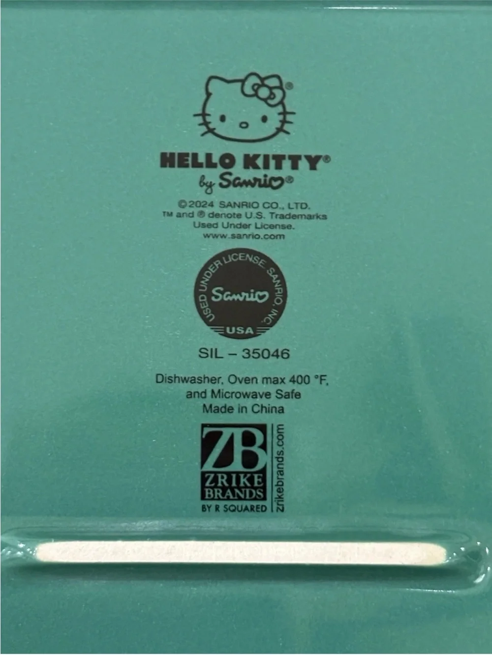 Hello Kitty Rectangle Baking Dish Christmas Snowman Green Sanrio Ceramic Pan